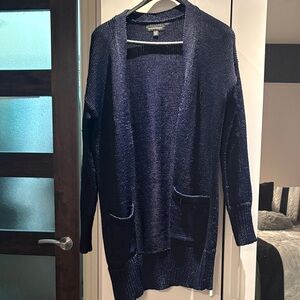 Banana Republic Deep Blue Open Front Cardigan